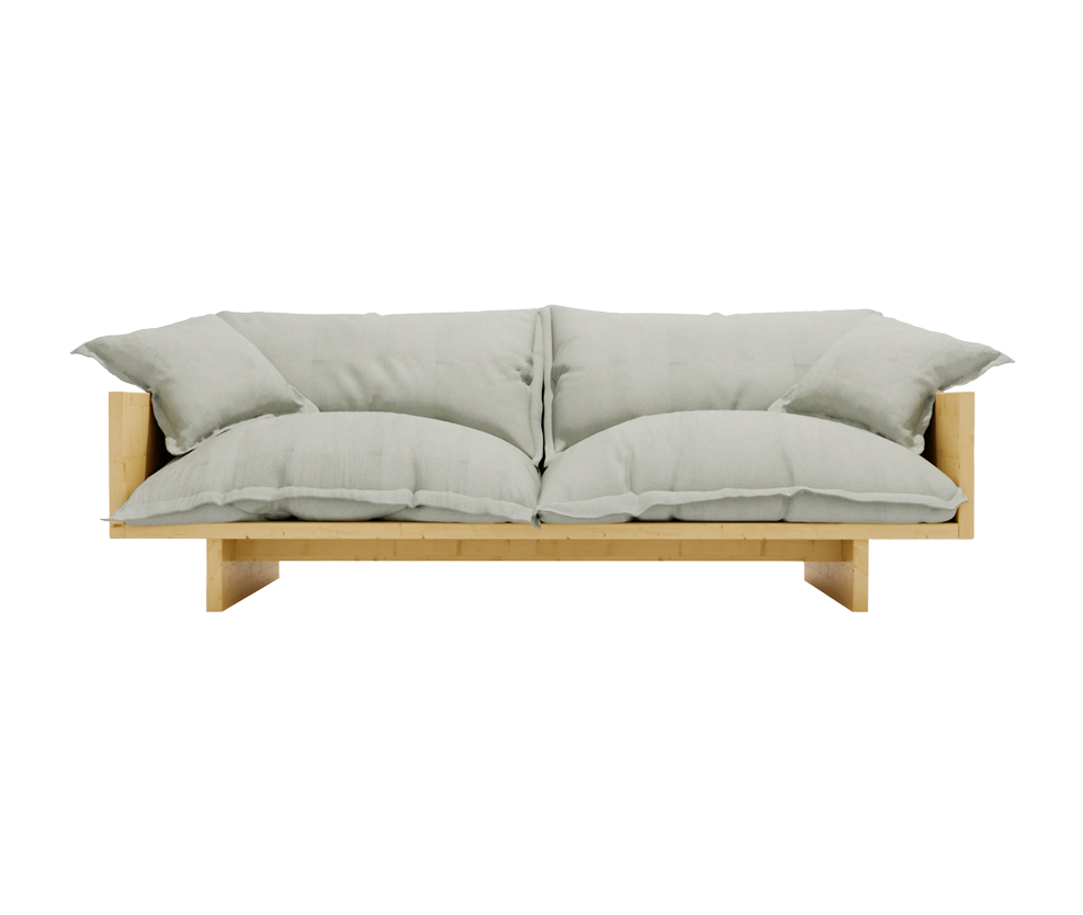 WOOD ARM SOFA